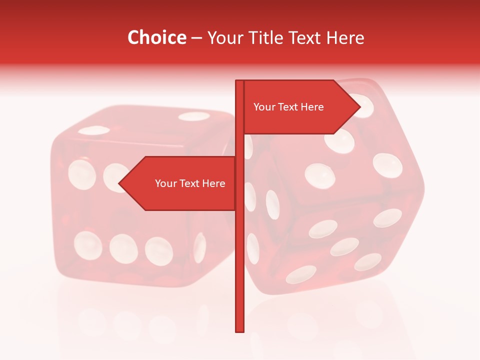Spinning Die Red PowerPoint Template