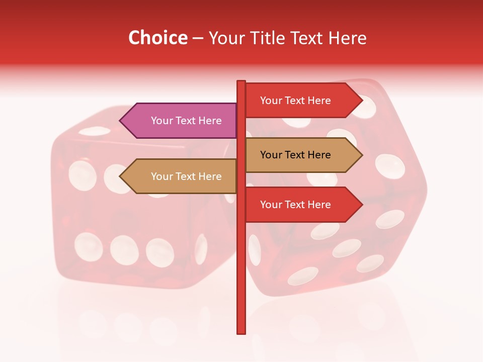 Spinning Die Red PowerPoint Template