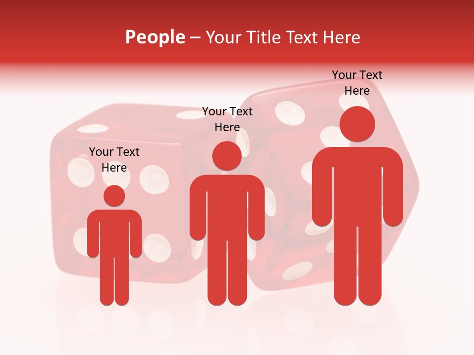 Spinning Die Red PowerPoint Template