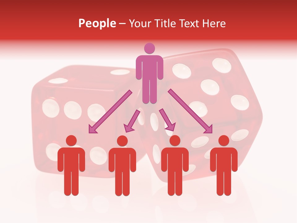 Spinning Die Red PowerPoint Template