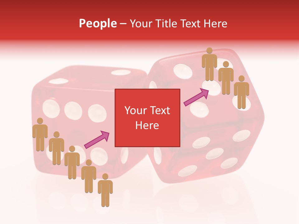 Spinning Die Red PowerPoint Template