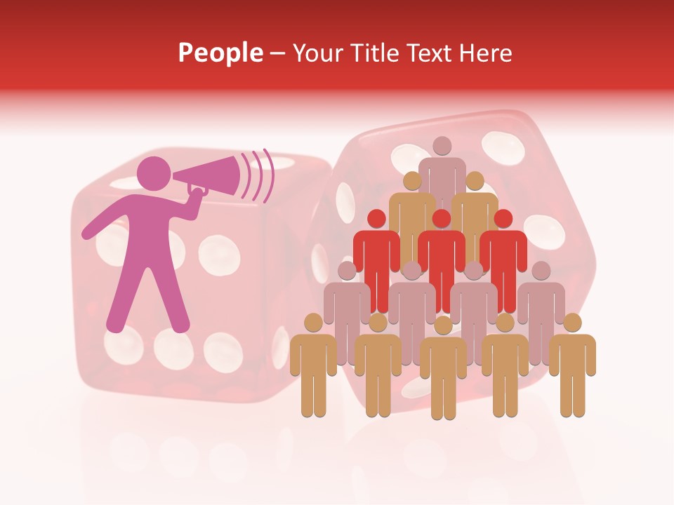 Spinning Die Red PowerPoint Template