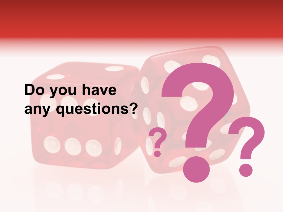 Spinning Die Red PowerPoint Template