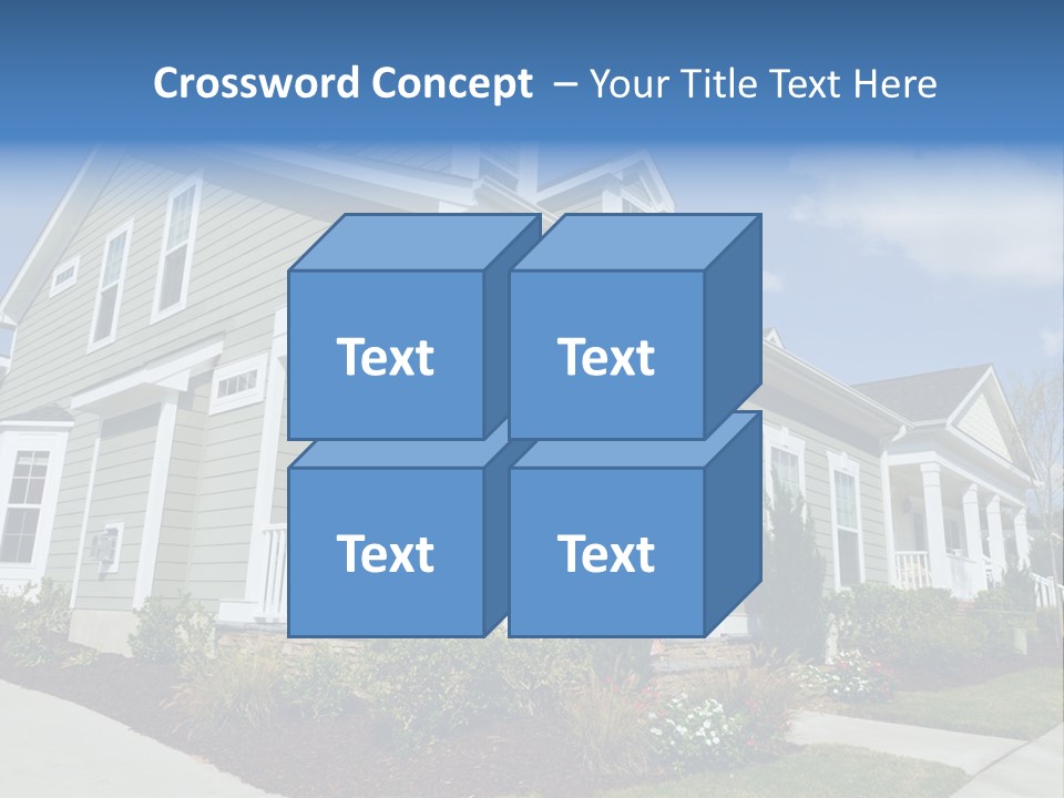Construction Neighbors Cottage PowerPoint Template