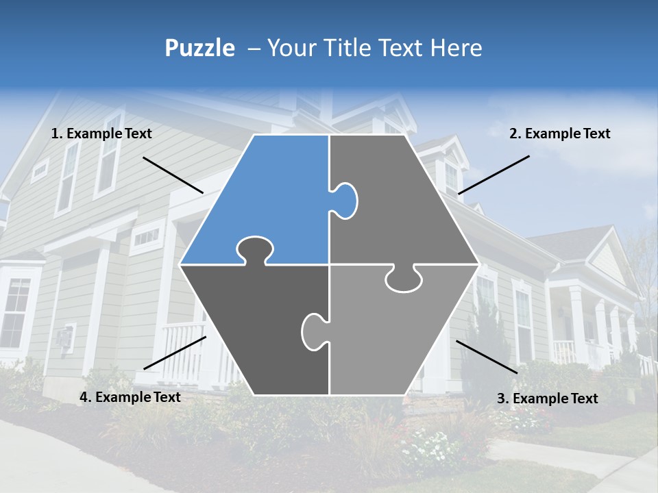 Construction Neighbors Cottage PowerPoint Template