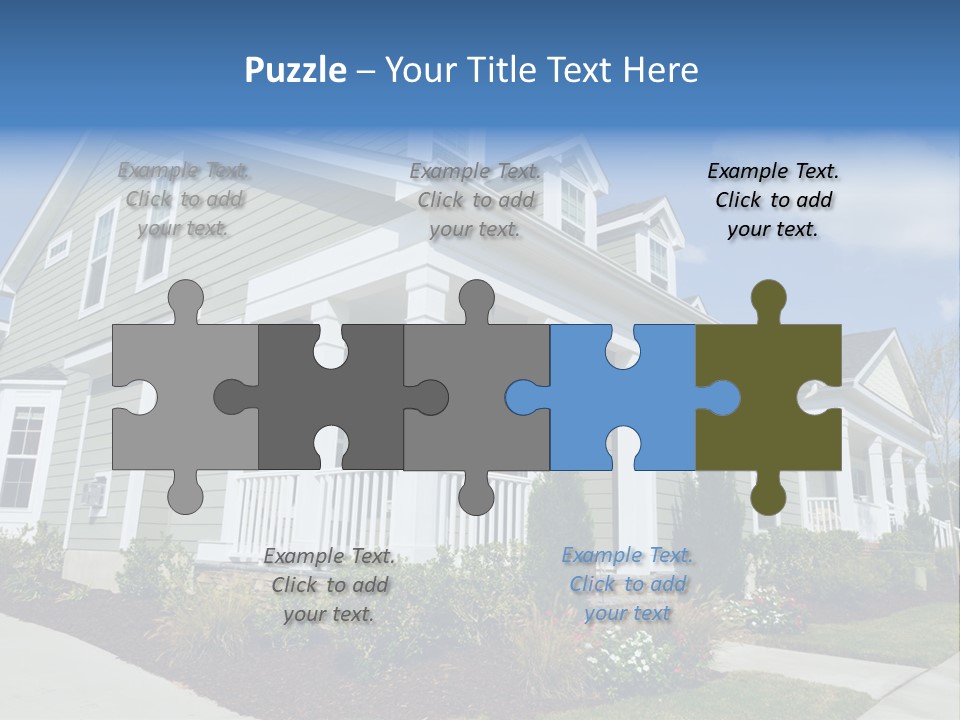 Construction Neighbors Cottage PowerPoint Template