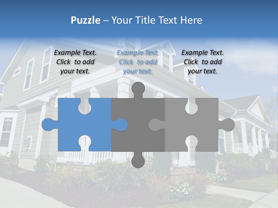 Construction Neighbors Cottage PowerPoint Template