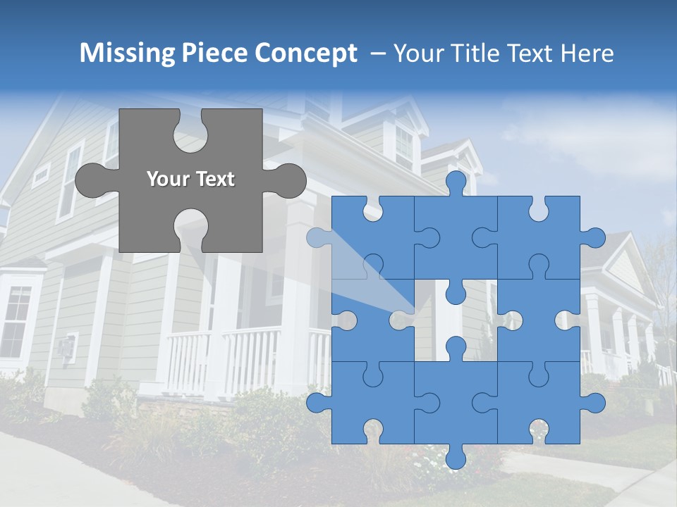 Construction Neighbors Cottage PowerPoint Template