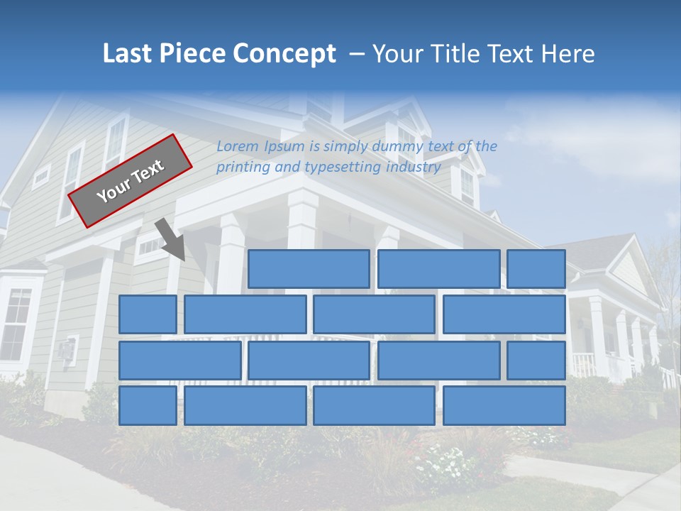 Construction Neighbors Cottage PowerPoint Template
