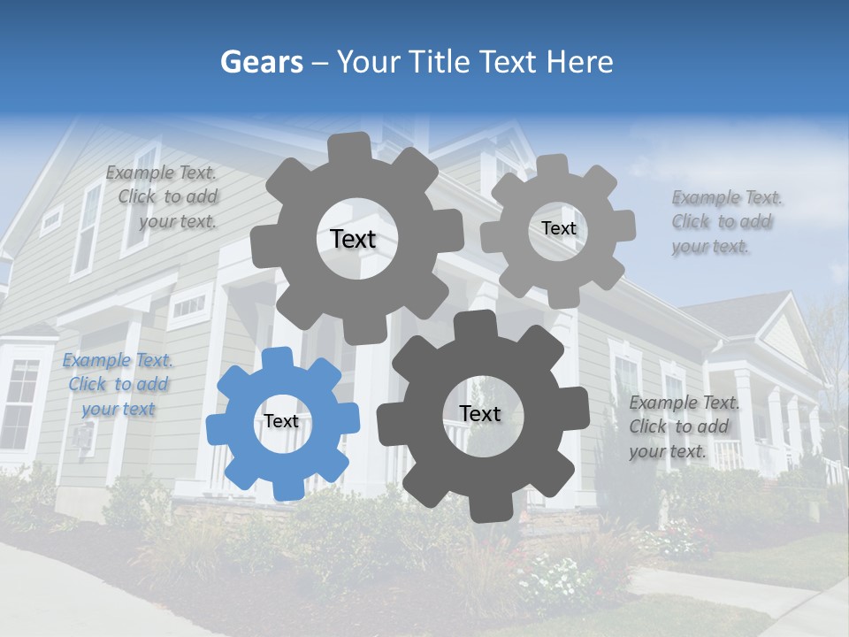 Construction Neighbors Cottage PowerPoint Template