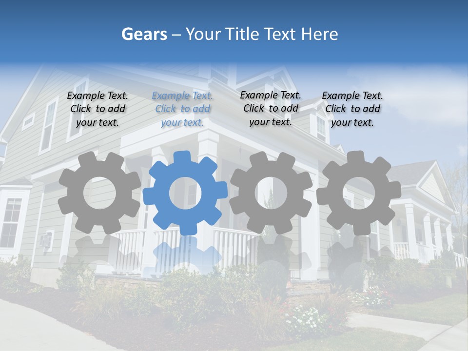 Construction Neighbors Cottage PowerPoint Template