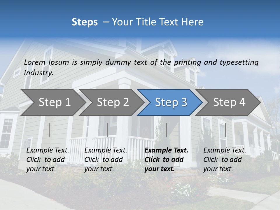 Construction Neighbors Cottage PowerPoint Template