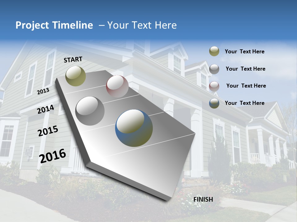 Construction Neighbors Cottage PowerPoint Template