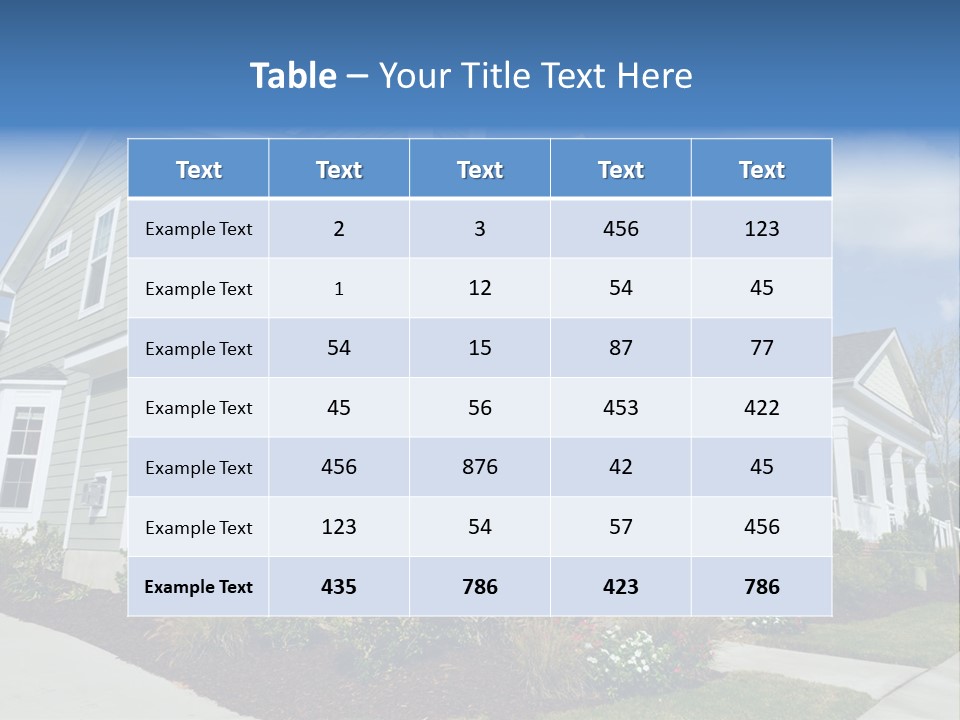Construction Neighbors Cottage PowerPoint Template