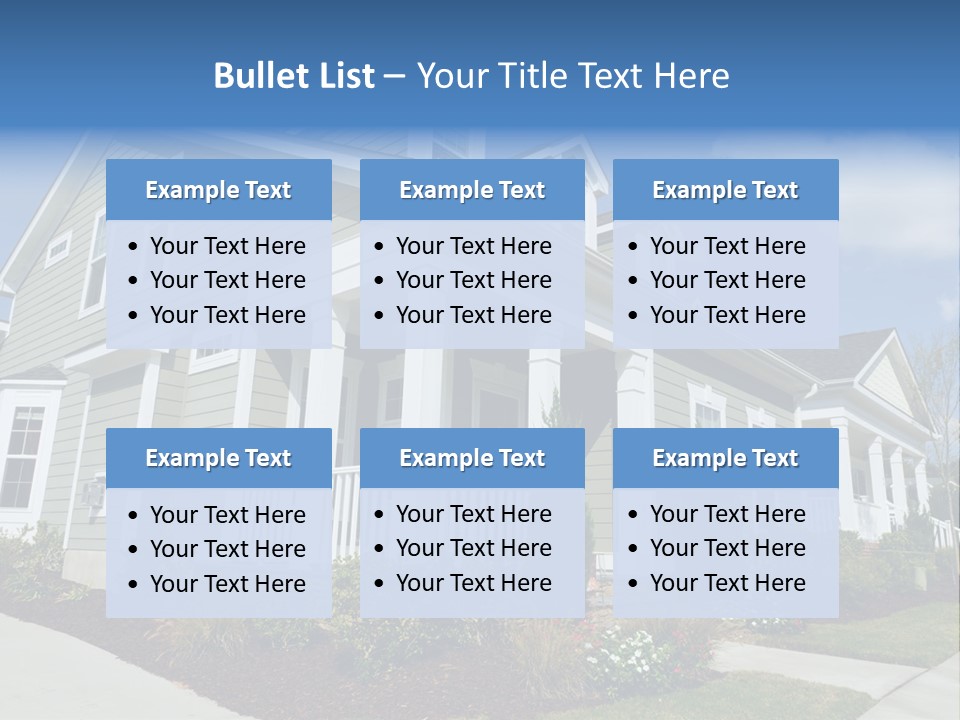 Construction Neighbors Cottage PowerPoint Template
