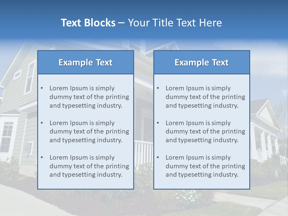 Construction Neighbors Cottage PowerPoint Template