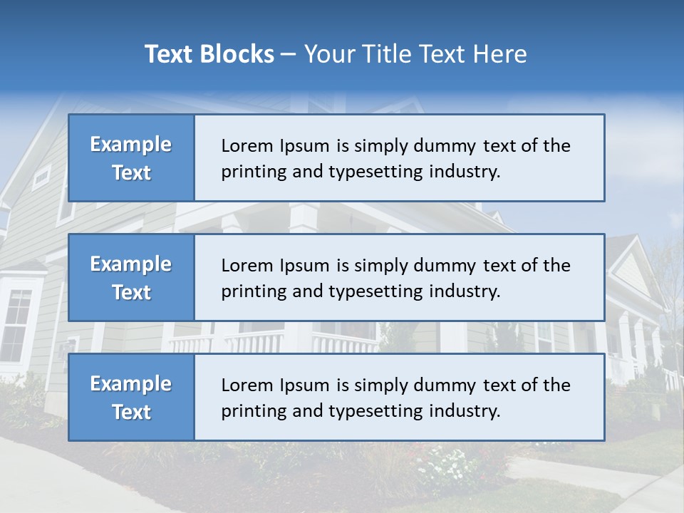 Construction Neighbors Cottage PowerPoint Template