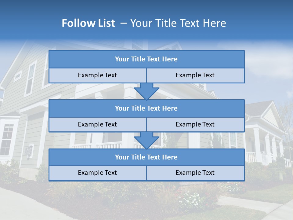 Construction Neighbors Cottage PowerPoint Template