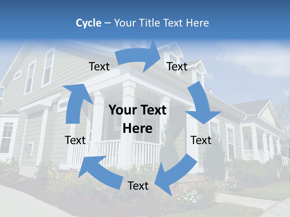 Construction Neighbors Cottage PowerPoint Template