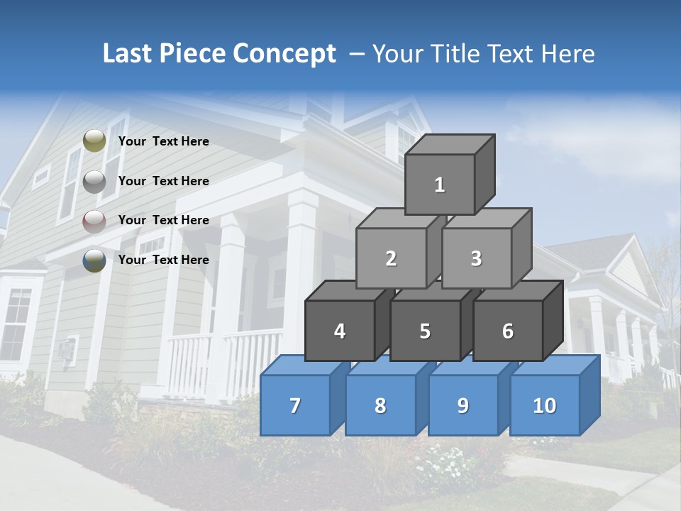 Construction Neighbors Cottage PowerPoint Template