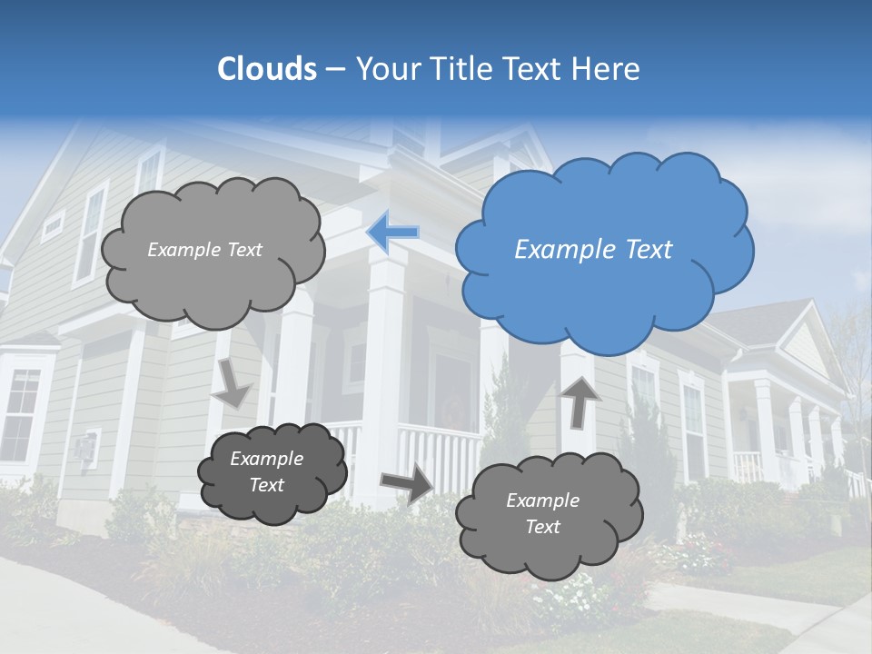 Construction Neighbors Cottage PowerPoint Template
