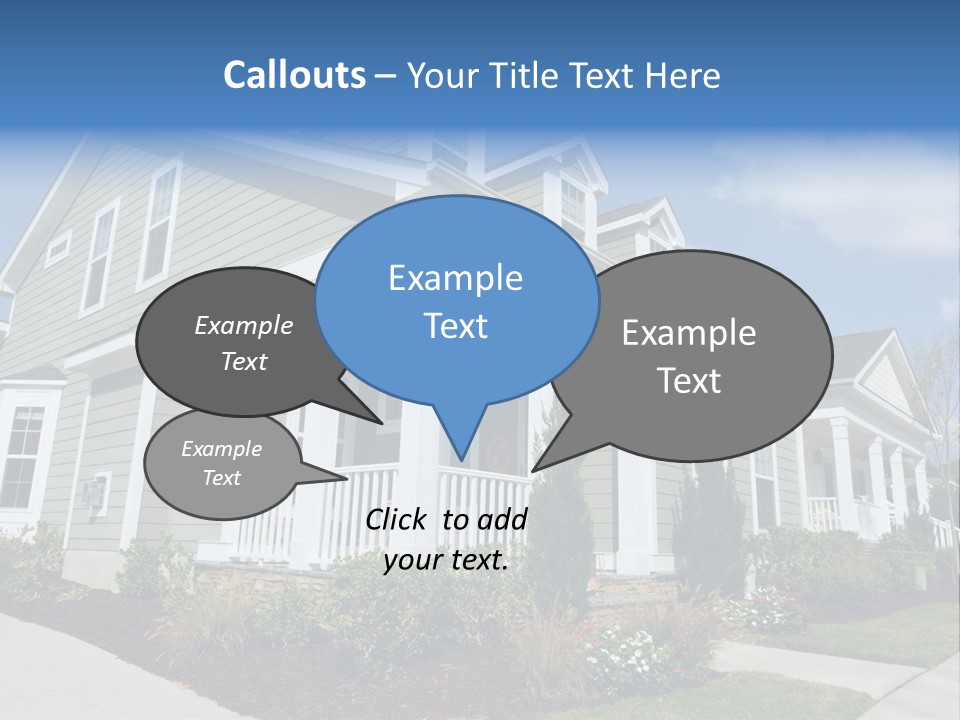 Construction Neighbors Cottage PowerPoint Template