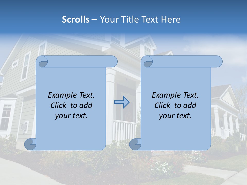 Construction Neighbors Cottage PowerPoint Template