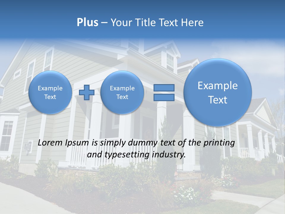 Construction Neighbors Cottage PowerPoint Template