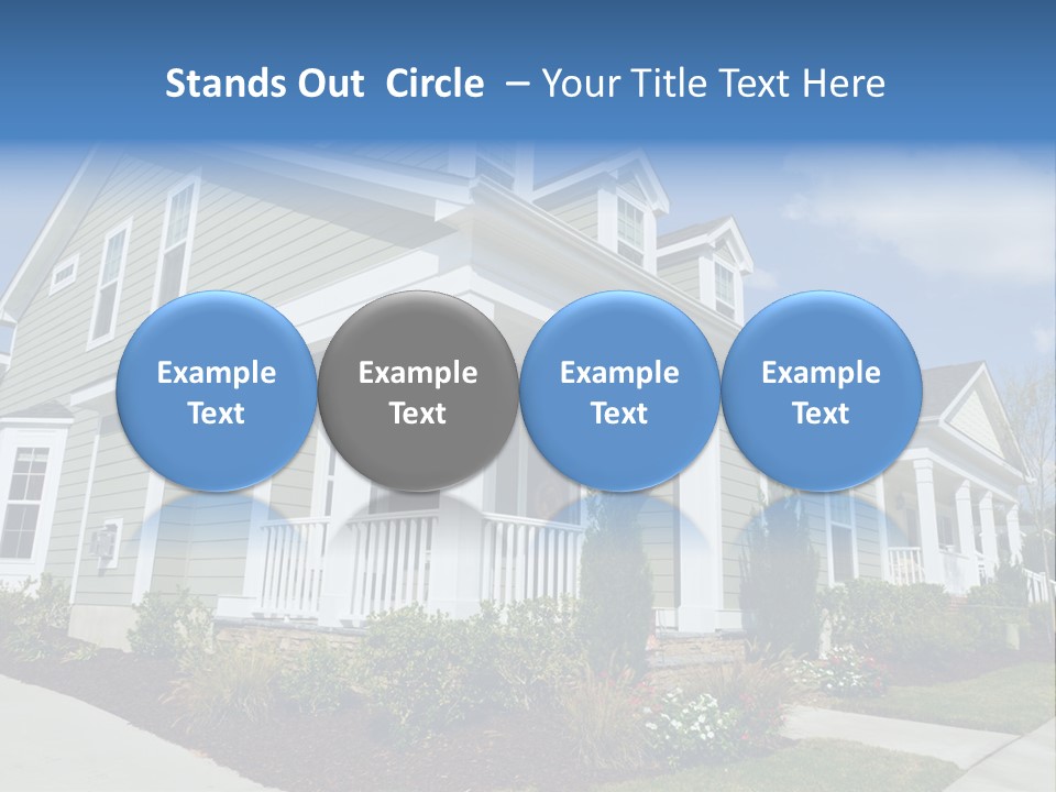 Construction Neighbors Cottage PowerPoint Template