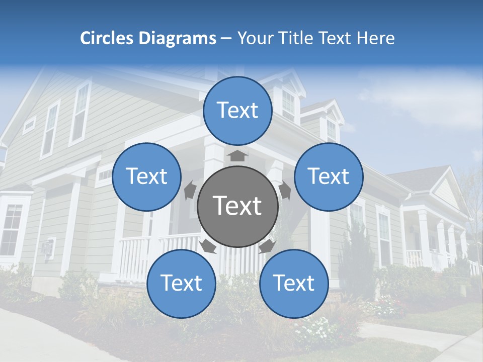 Construction Neighbors Cottage PowerPoint Template