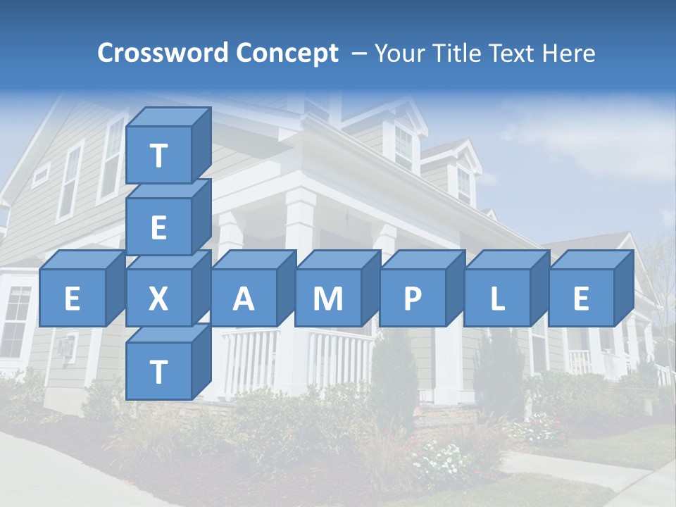 Construction Neighbors Cottage PowerPoint Template