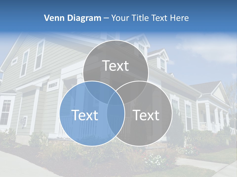 Construction Neighbors Cottage PowerPoint Template