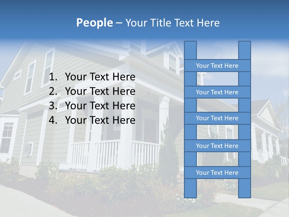 Construction Neighbors Cottage PowerPoint Template
