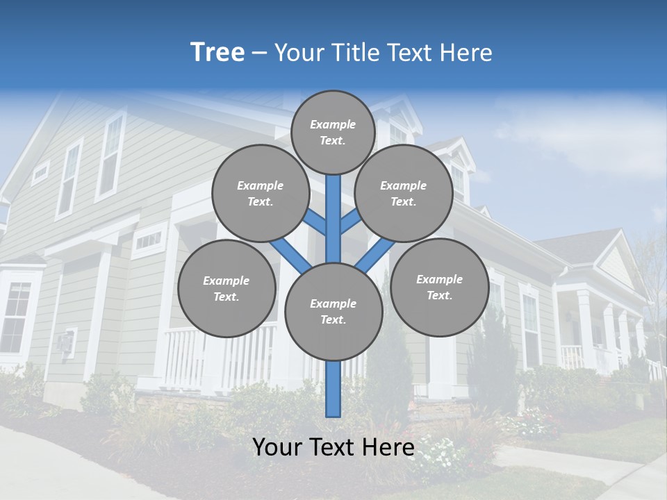 Construction Neighbors Cottage PowerPoint Template