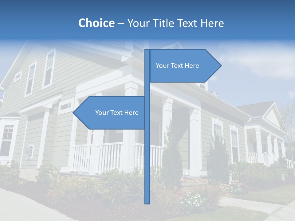 Construction Neighbors Cottage PowerPoint Template