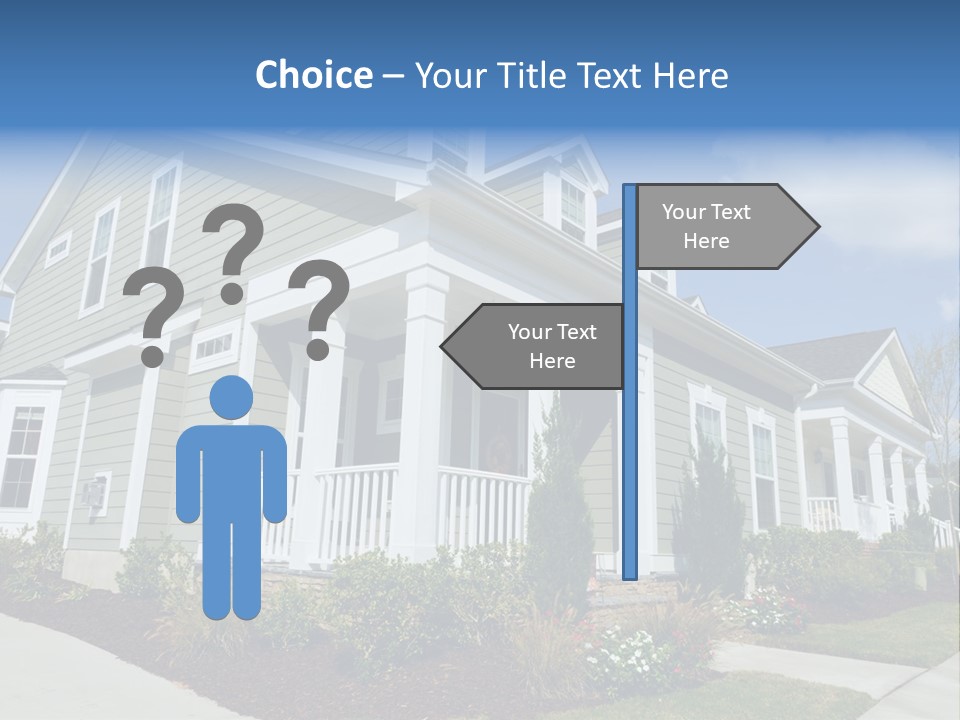 Construction Neighbors Cottage PowerPoint Template