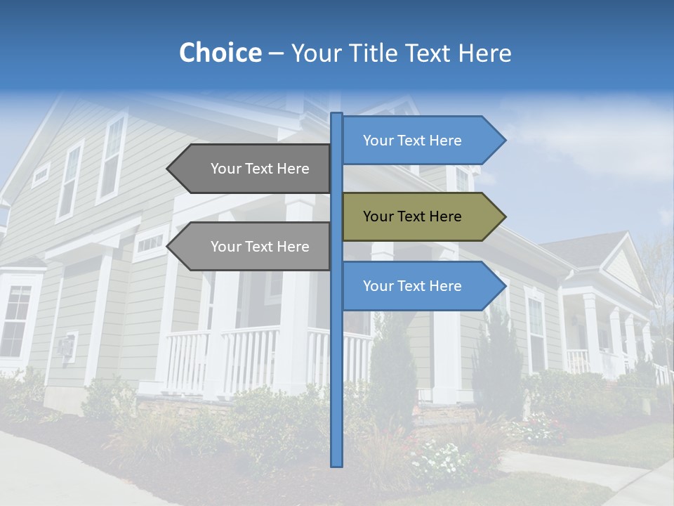 Construction Neighbors Cottage PowerPoint Template