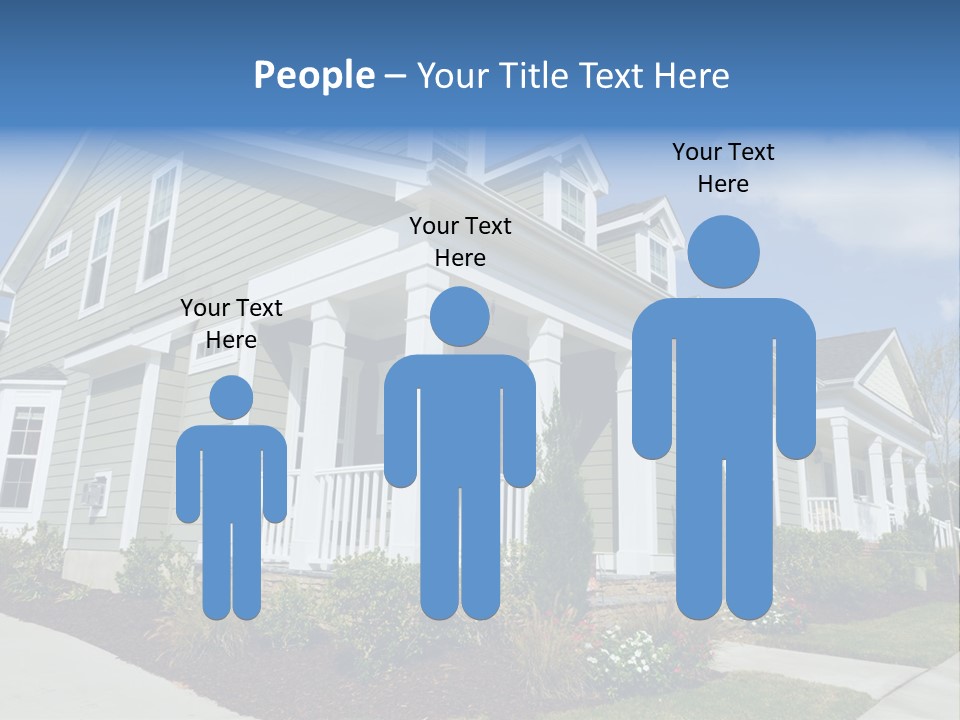 Construction Neighbors Cottage PowerPoint Template