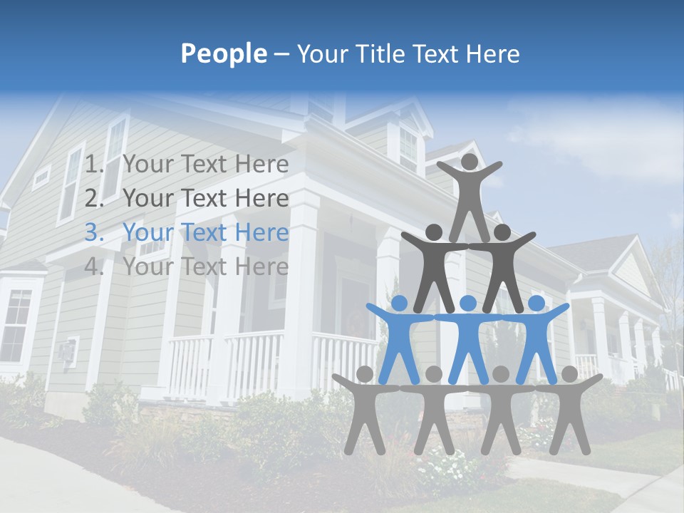 Construction Neighbors Cottage PowerPoint Template