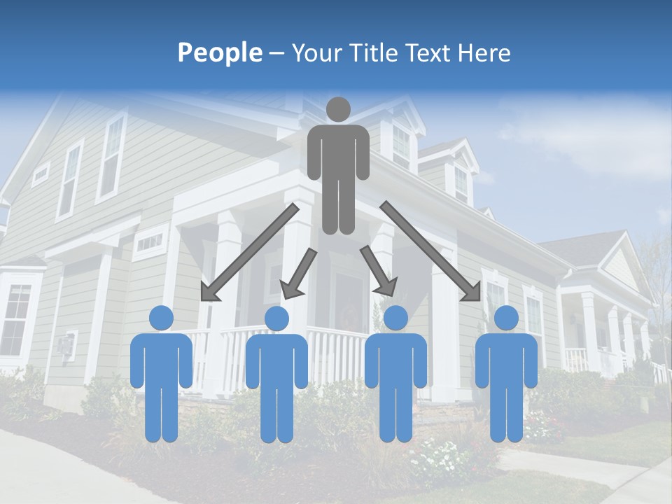 Construction Neighbors Cottage PowerPoint Template