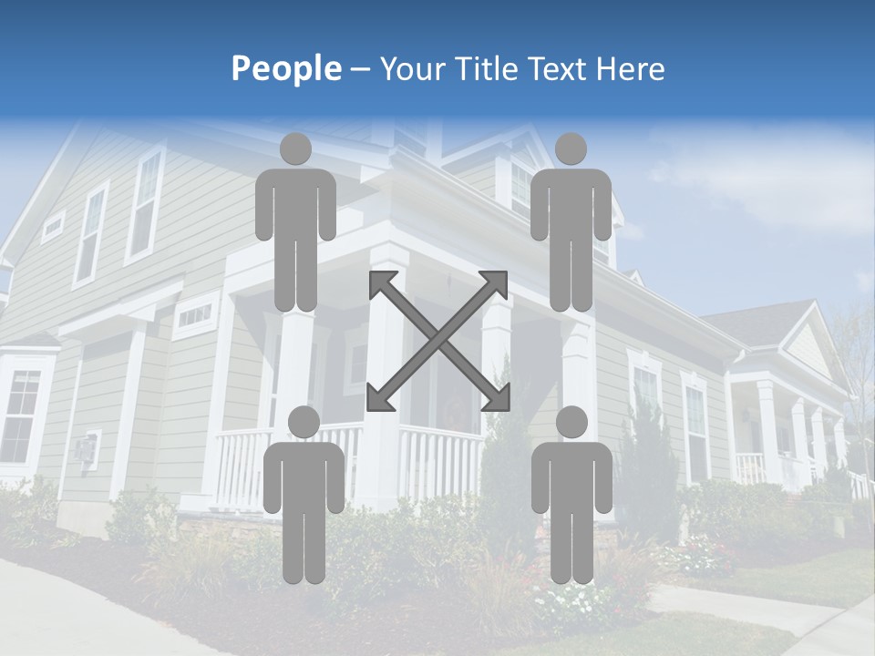 Construction Neighbors Cottage PowerPoint Template