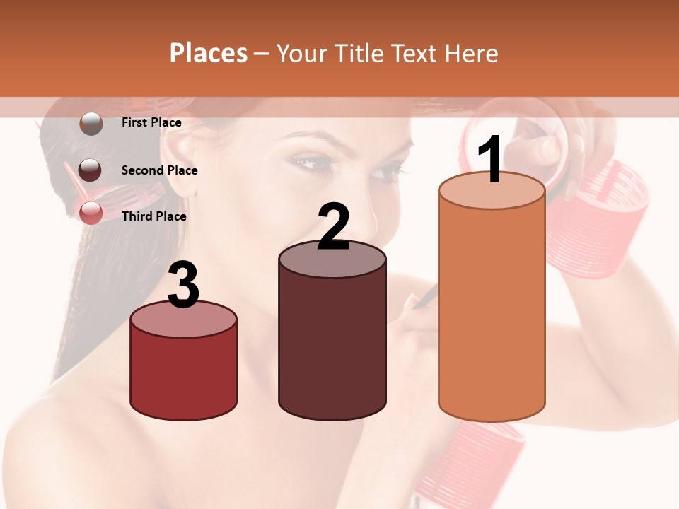 Blonde Makeup Curl PowerPoint Template