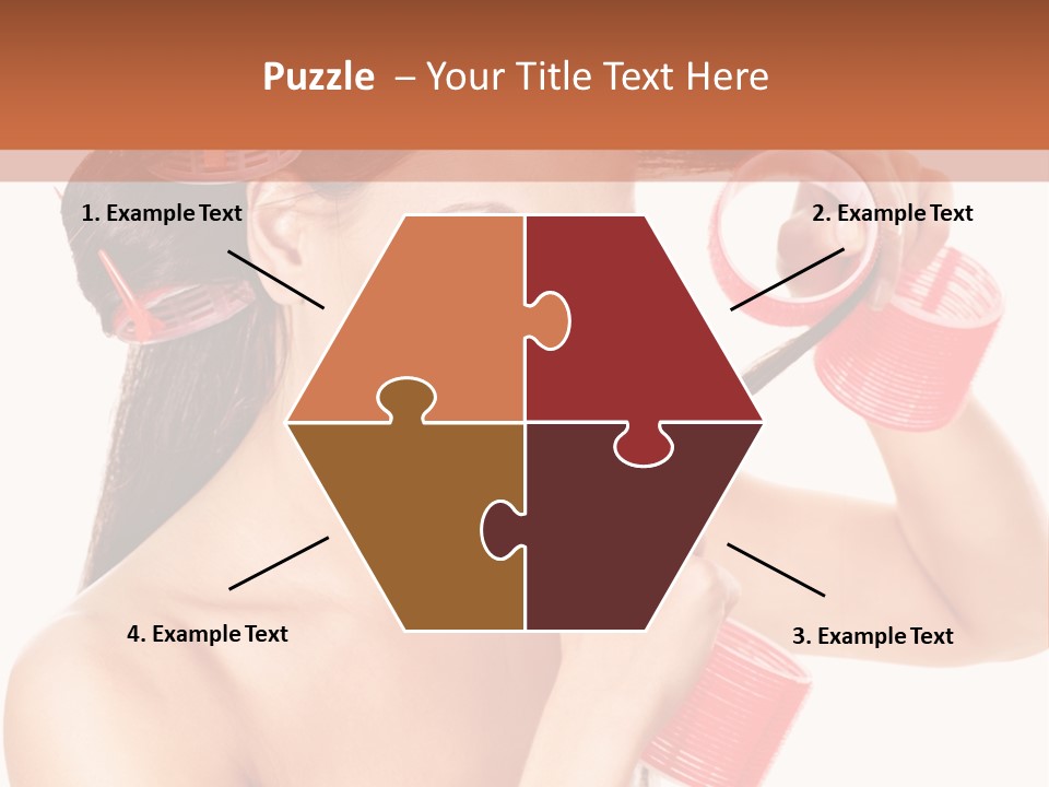 Blonde Makeup Curl PowerPoint Template