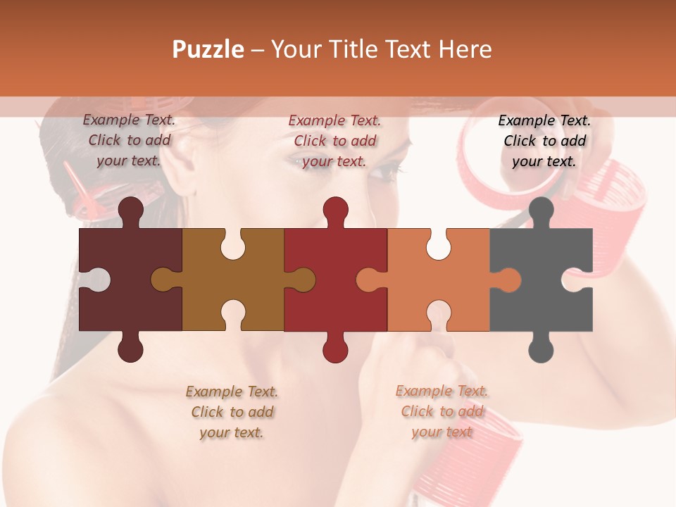 Blonde Makeup Curl PowerPoint Template