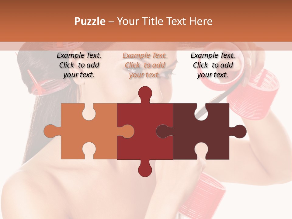 Blonde Makeup Curl PowerPoint Template