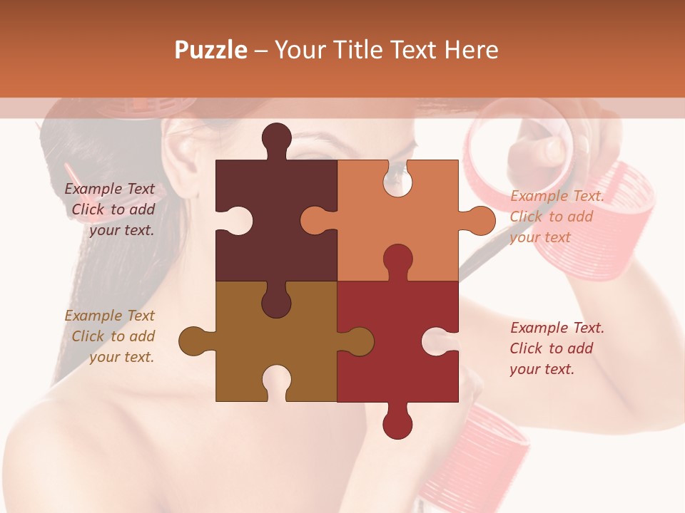 Blonde Makeup Curl PowerPoint Template