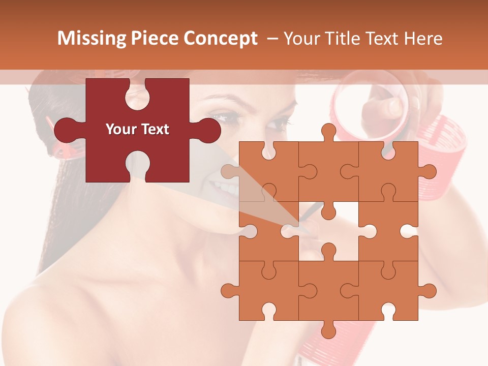 Blonde Makeup Curl PowerPoint Template