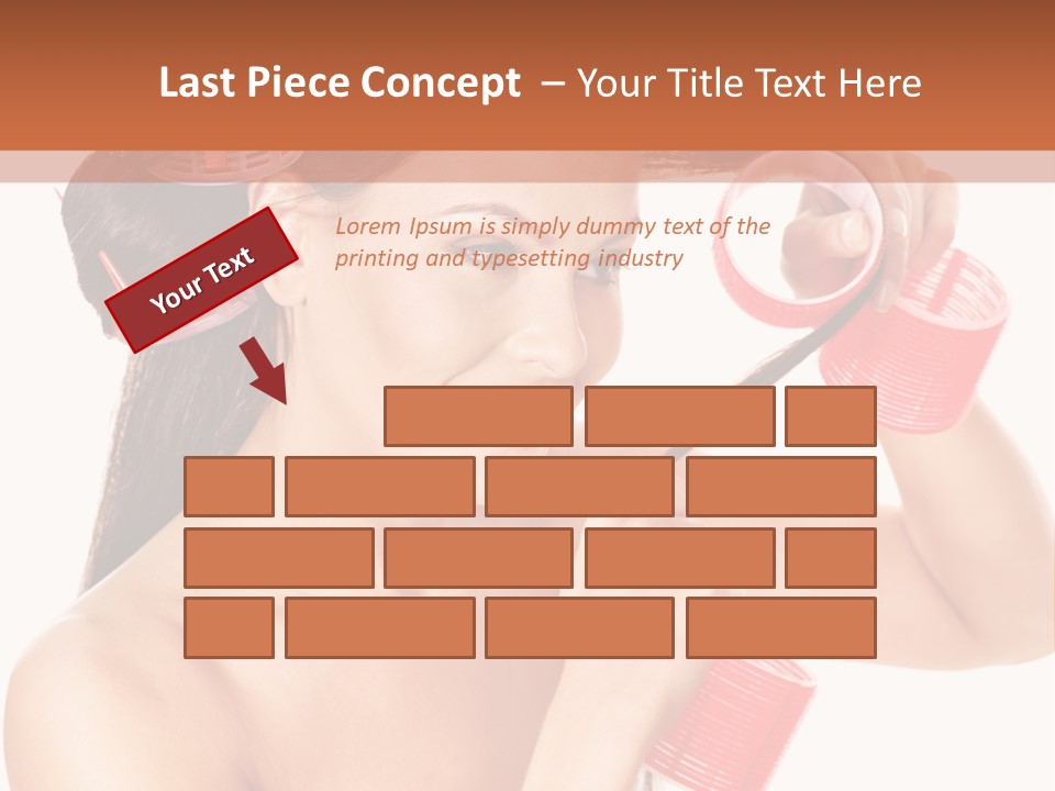 Blonde Makeup Curl PowerPoint Template