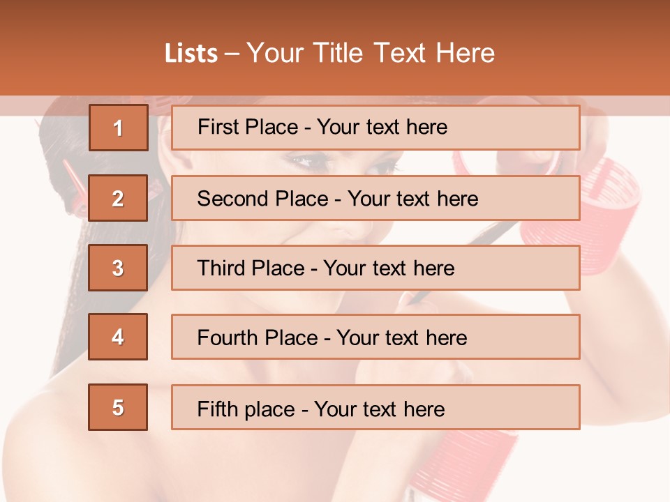 Blonde Makeup Curl PowerPoint Template