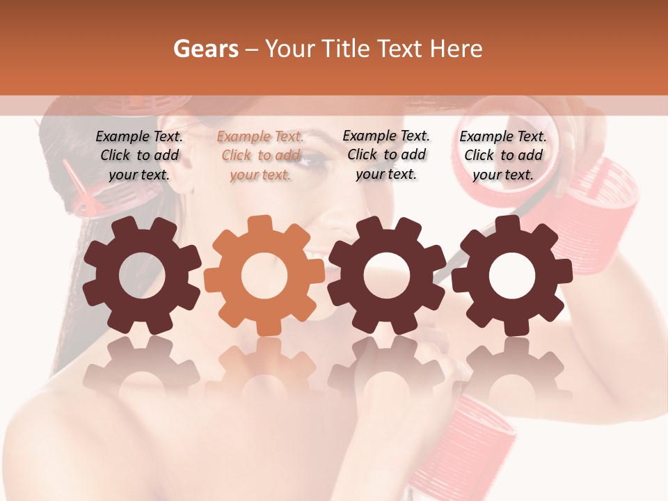 Blonde Makeup Curl PowerPoint Template